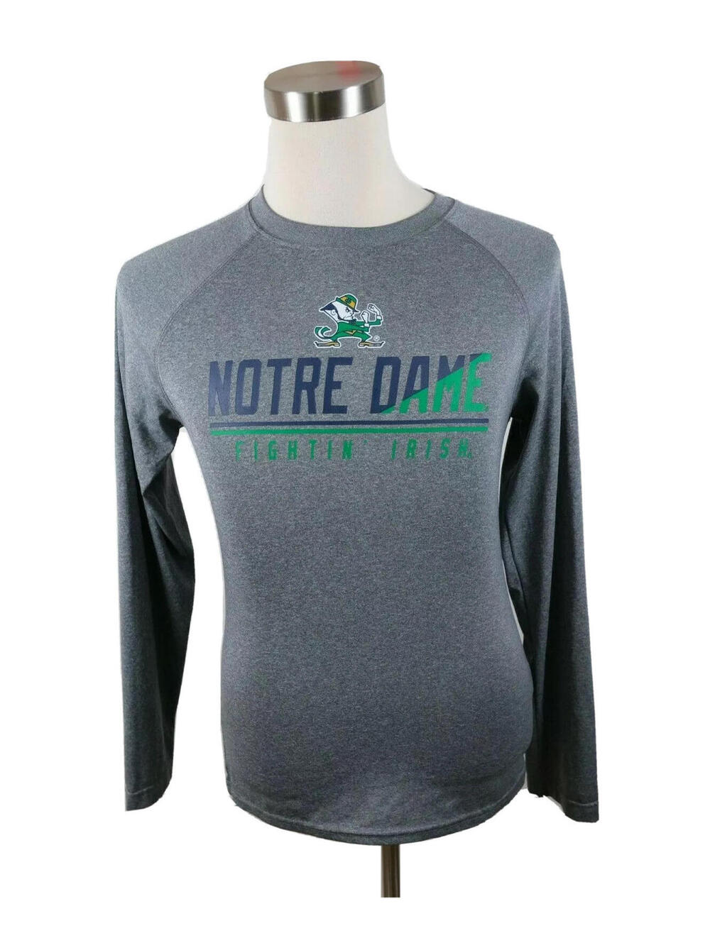 Notre Dame Fighting Irish Mens Heather Gray T Shirt Champion Small